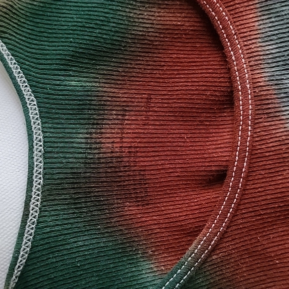 Whimsigoth Earth Tone Autumn Tie Dye Tank Top - Picture 6 of 9